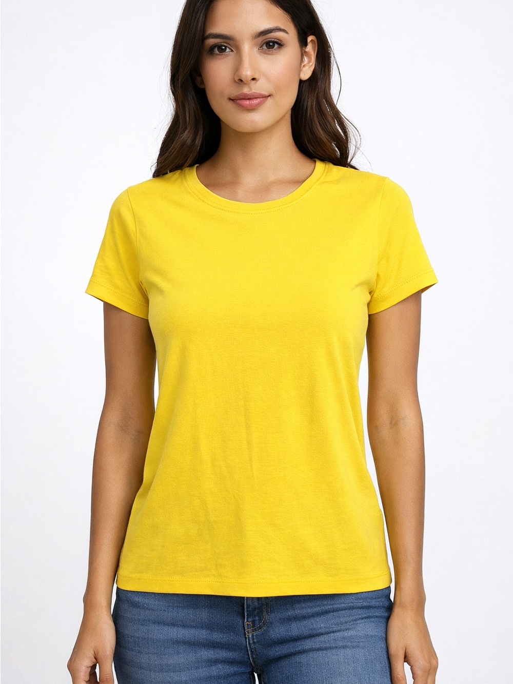 St John Bay yellow t-shirt with a relaxed fit